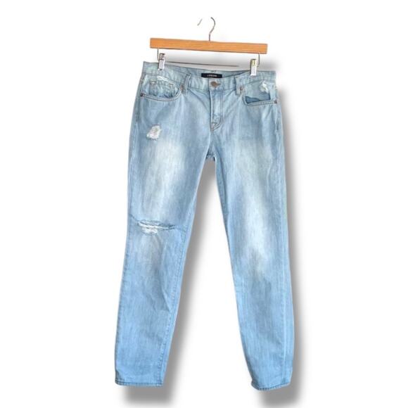 J Brand Aidan Distressed Boyfriend Jeans Light Wash Relaxed Fit Denim Size 28 - Picture 1 of 9